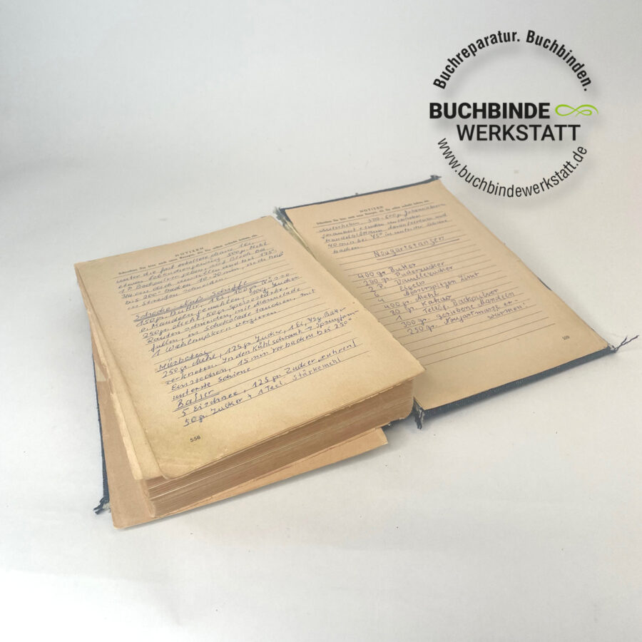 Buchreparatur: <strong> <p> Gesamtes Buch ist beschädigt</strong> – Bild 5