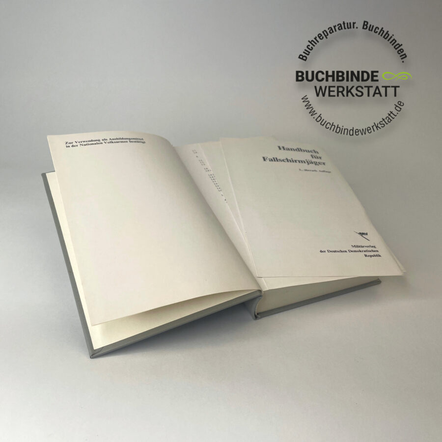 Buchblock beschädigt