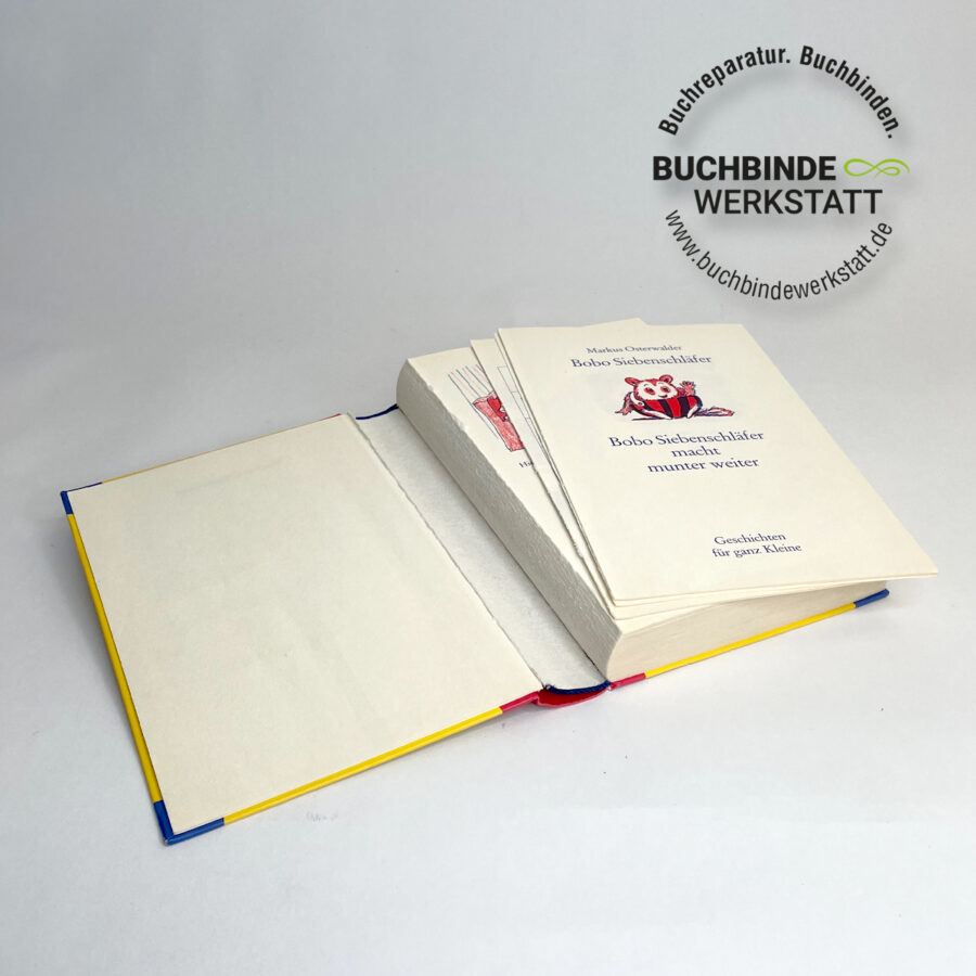 Buchblock beschädigt